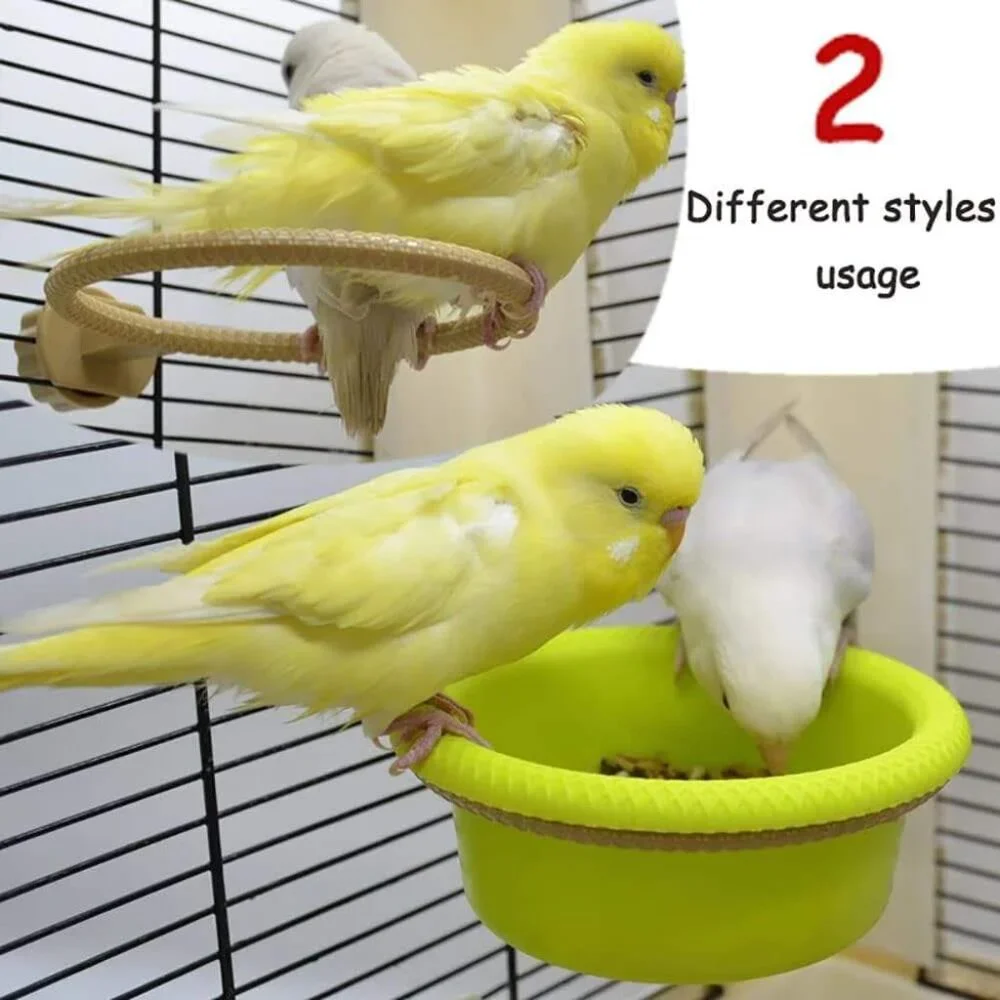 Multi-Function Caged Bird Bath Bird Cage Parrot Supplies Bathing Tub for Canary